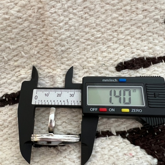 ❤️ Zebra Jasper Southwestern Style 925 Statement Ring Size 7 Weighing 10 GM - Picture 12 of 14